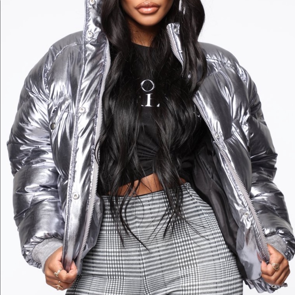 Silver Puffer Jacket